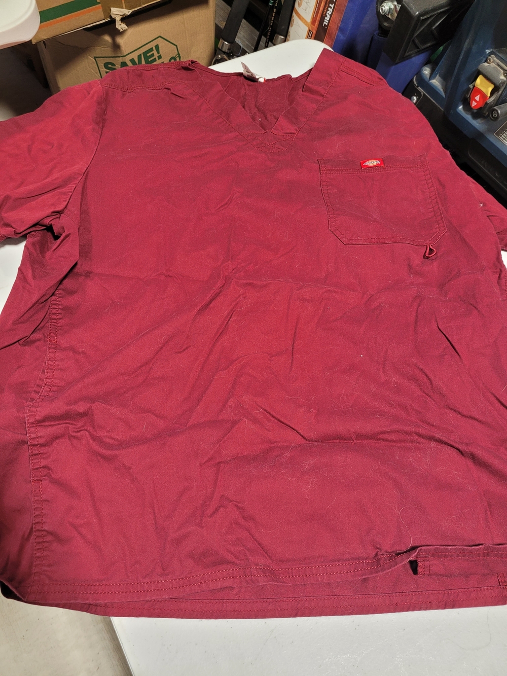 Dickies Men's Medical Scrub Set in Burgundy - Picture 2 of 8